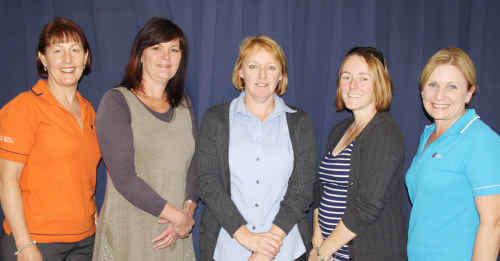 Bernie Whiting, Jodi Pike, Tracey McDonnell, Louise McDonald and Kerry Irwin at the Triple P seminar. Bernie Whiting, Jodi Pike, Tracey McDonnell, Louise McDonald and Kerry Irwin at the Triple P seminar.